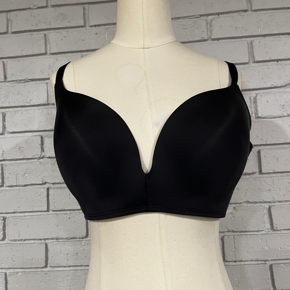 Maidenform One Fab Fit Black T-Shirt Bra Underwire Plunge Everyday 36D